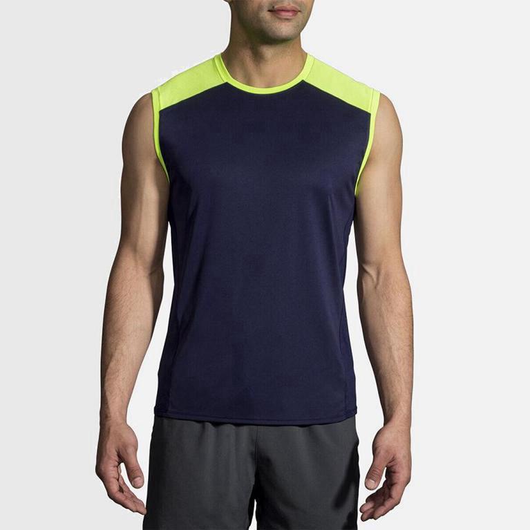 Brooks Stealthless Mens Running Tank Top Ireland Blue (JKIP-53920)